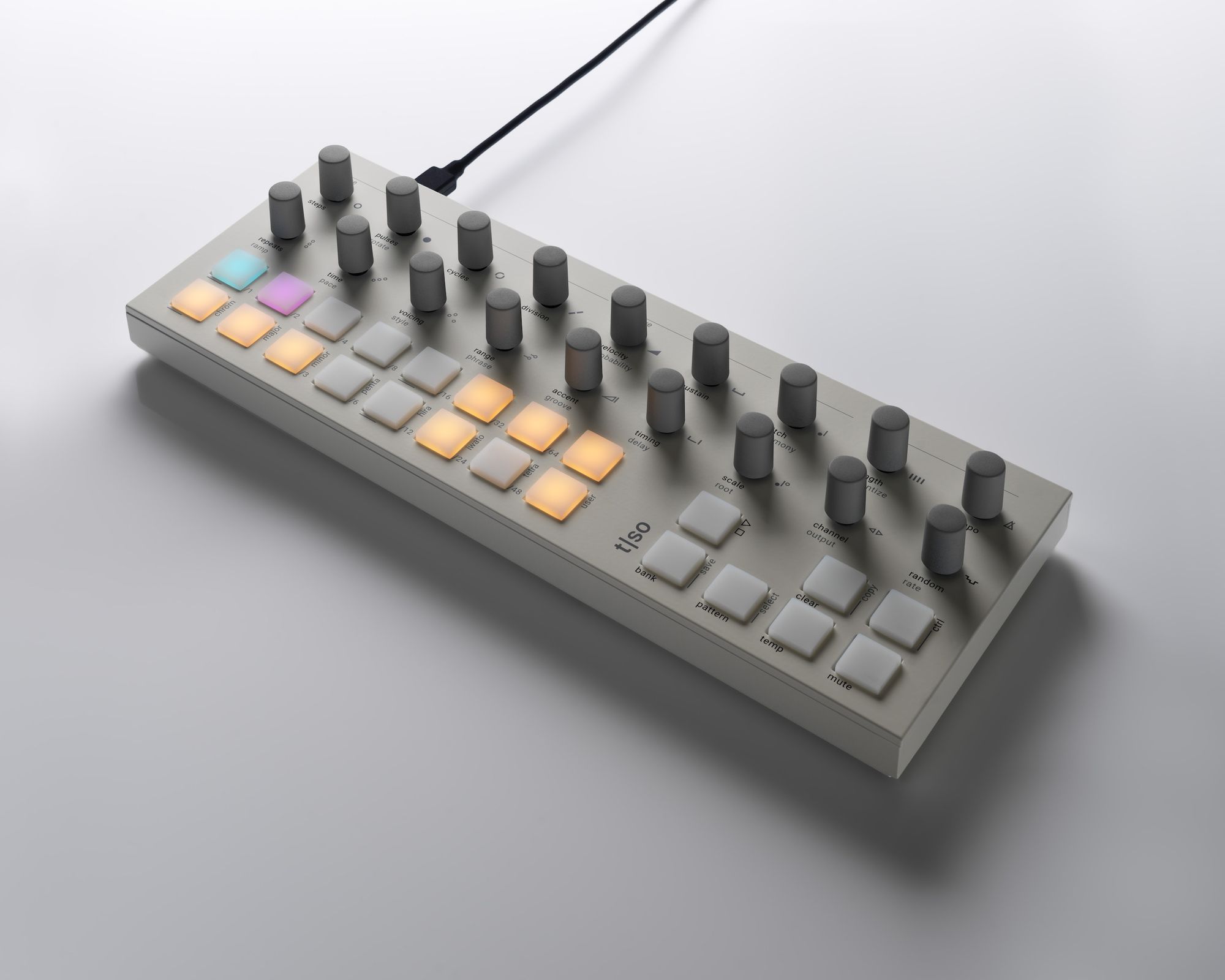 Limited edition Torso T-1 algorithmic sequencer in white