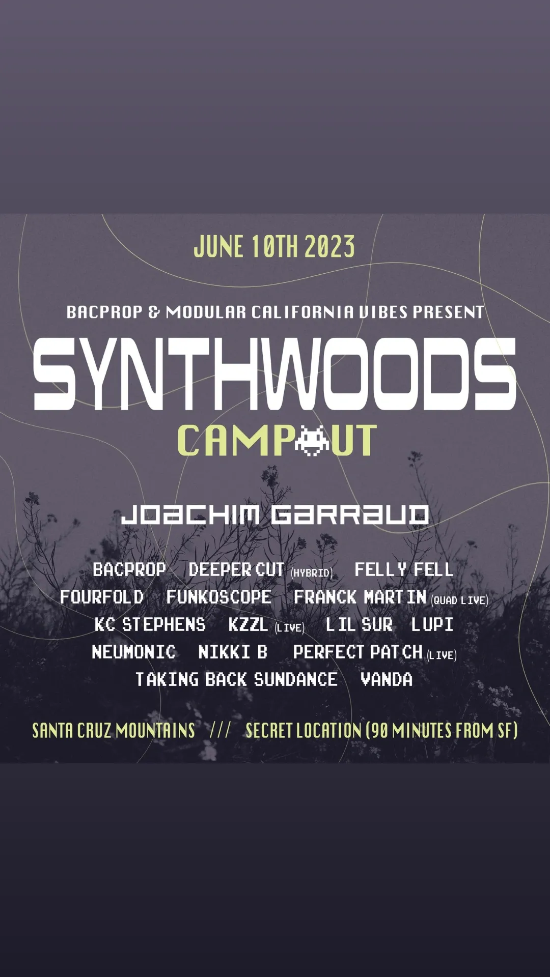 Synths in the woods: Synthwoods campout 2023