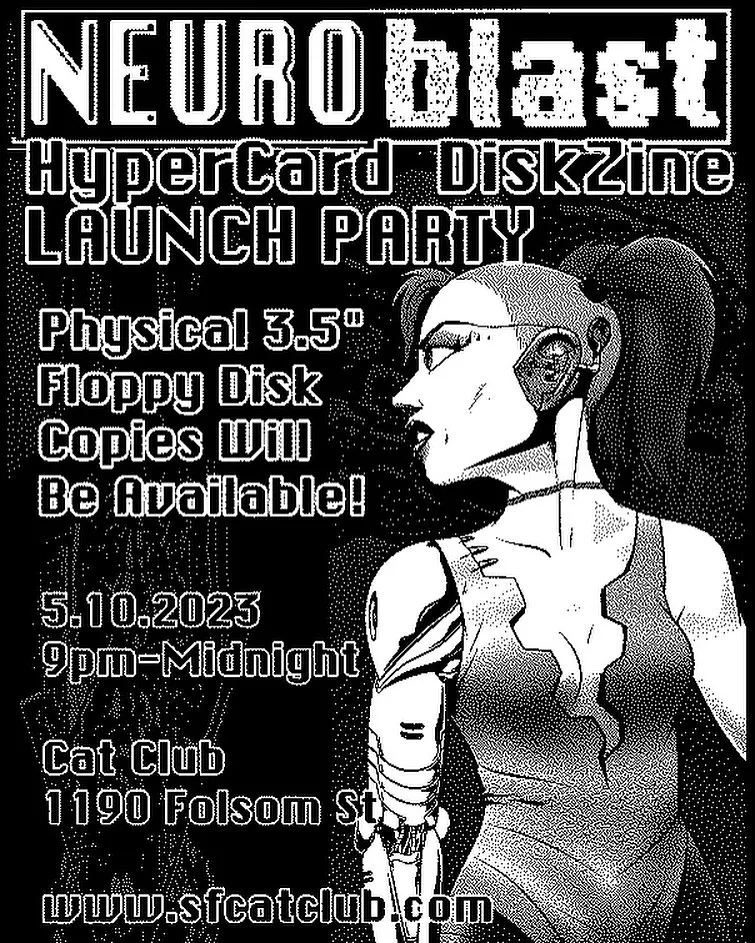NEUROBLAST DiskZine launch party announcement